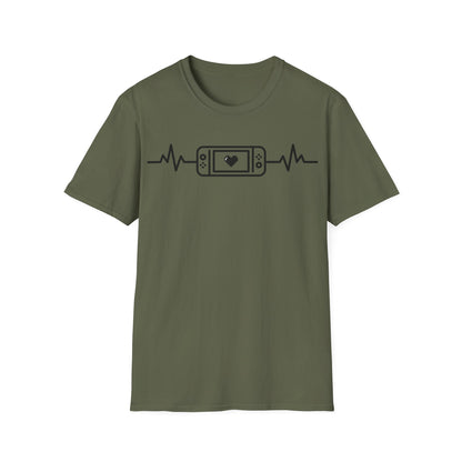 Cozy Gamer Heartbeat T-Shirt