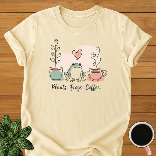 Plants. Frogs. Coffee. T-Shirt